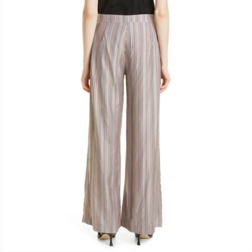 SAMSOE SAMSOE | Women’s Multicolor Striped Elina Side Zip Wide Leg Pants, Size M - Picture 3 of 16